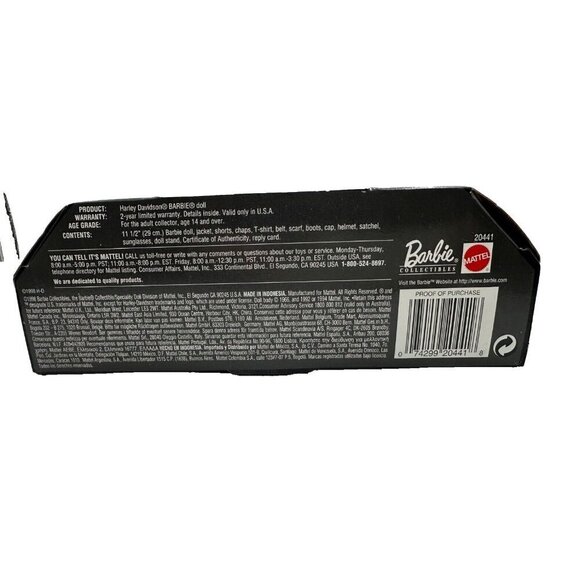 NIB Vintage 1998 Harley Davidson red headed Barbie Mattel 20441 - Picture 3 of 4